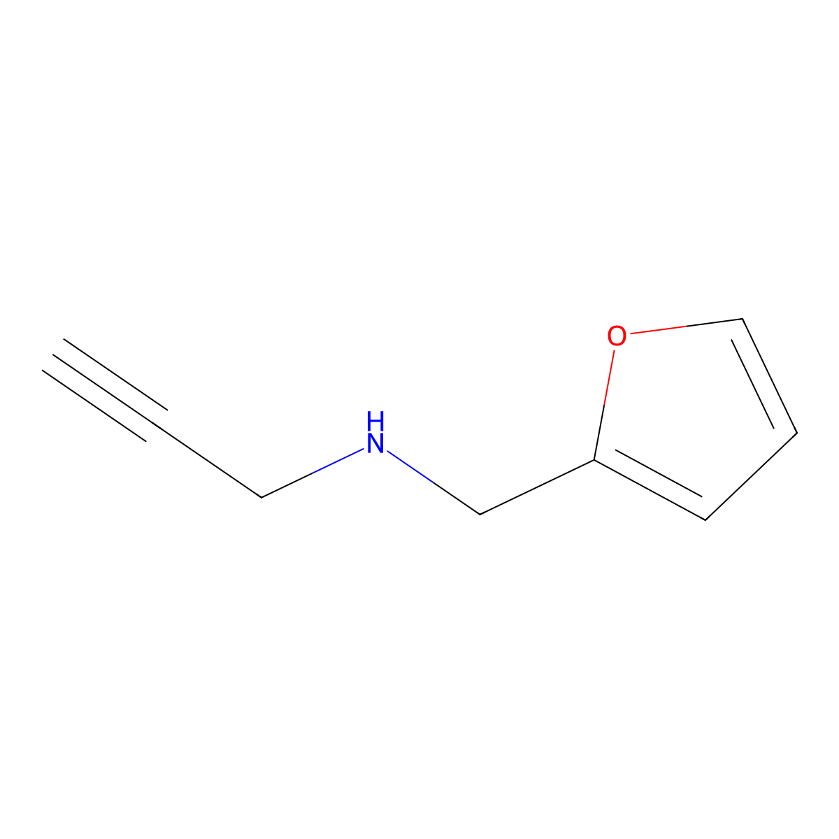 N-(furan-2-ylmethyl)prop-2-yn-1-amine molecular structure, CAS 53175-35-2