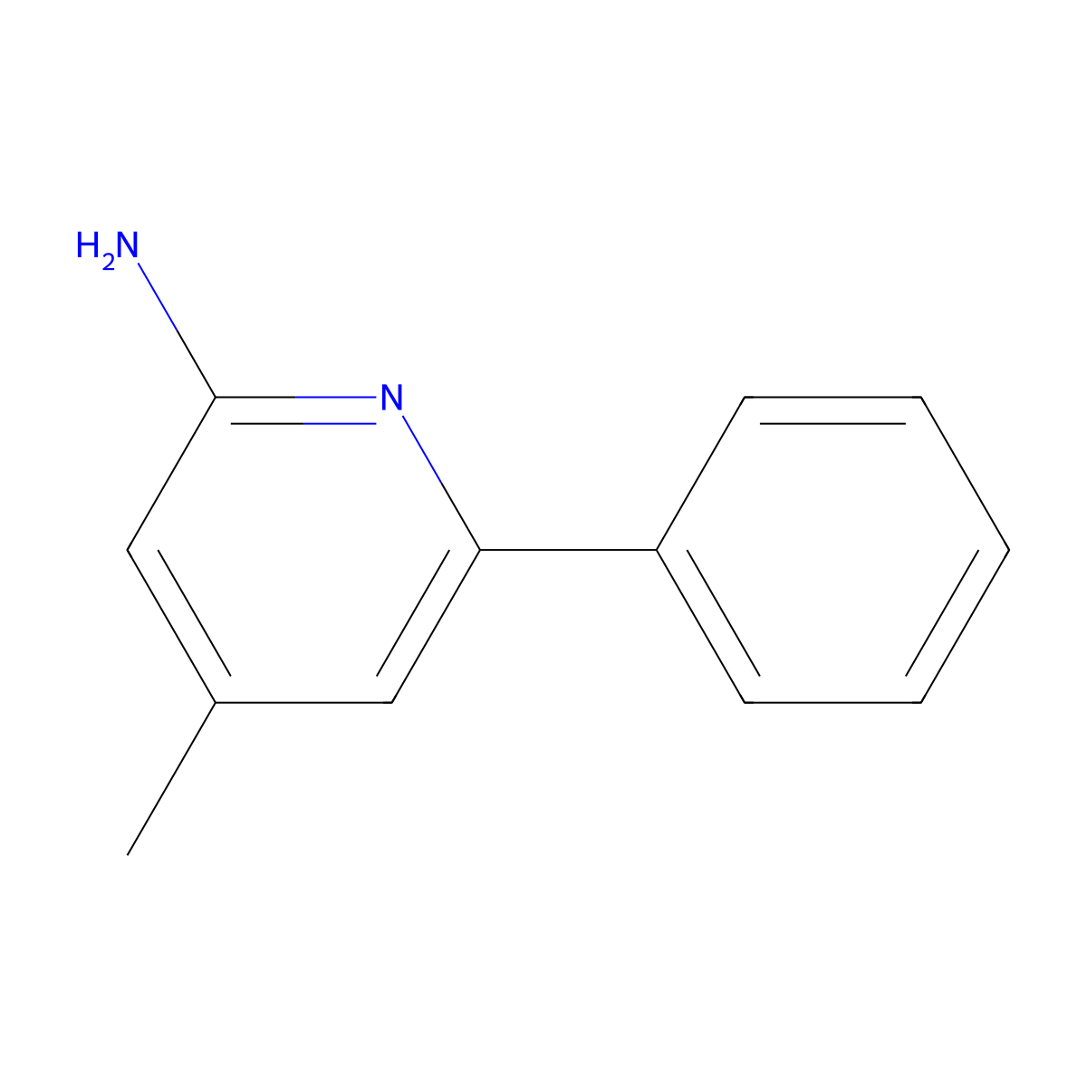 4-Methyl-6-phenyl-2-pyridinamine molecular structure, CAS 53175-41-0