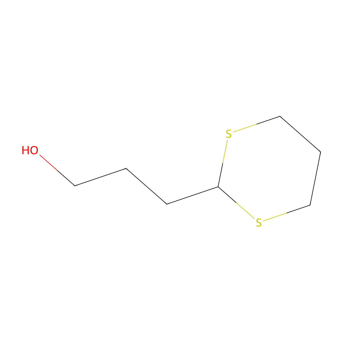 3-(1,3-Dithian-2-yl)propan-1-ol molecular structure, CAS 53178-48-6