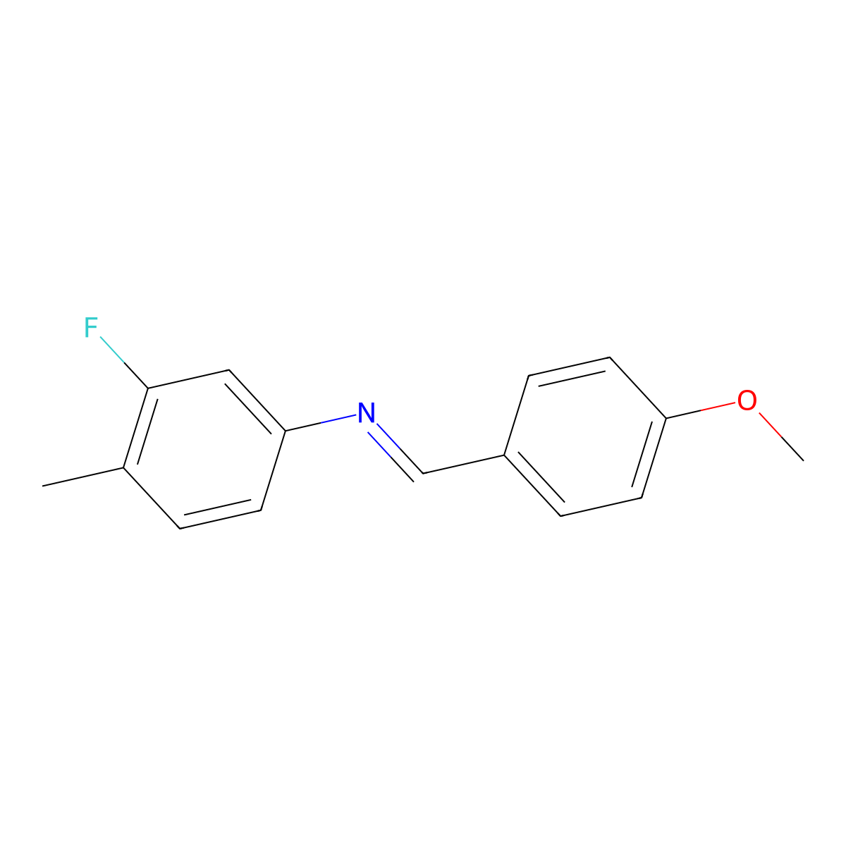 3-fluoro-N-(4-methoxybenzylidene)-4-methylaniline molecular structure, CAS 5318-19-4