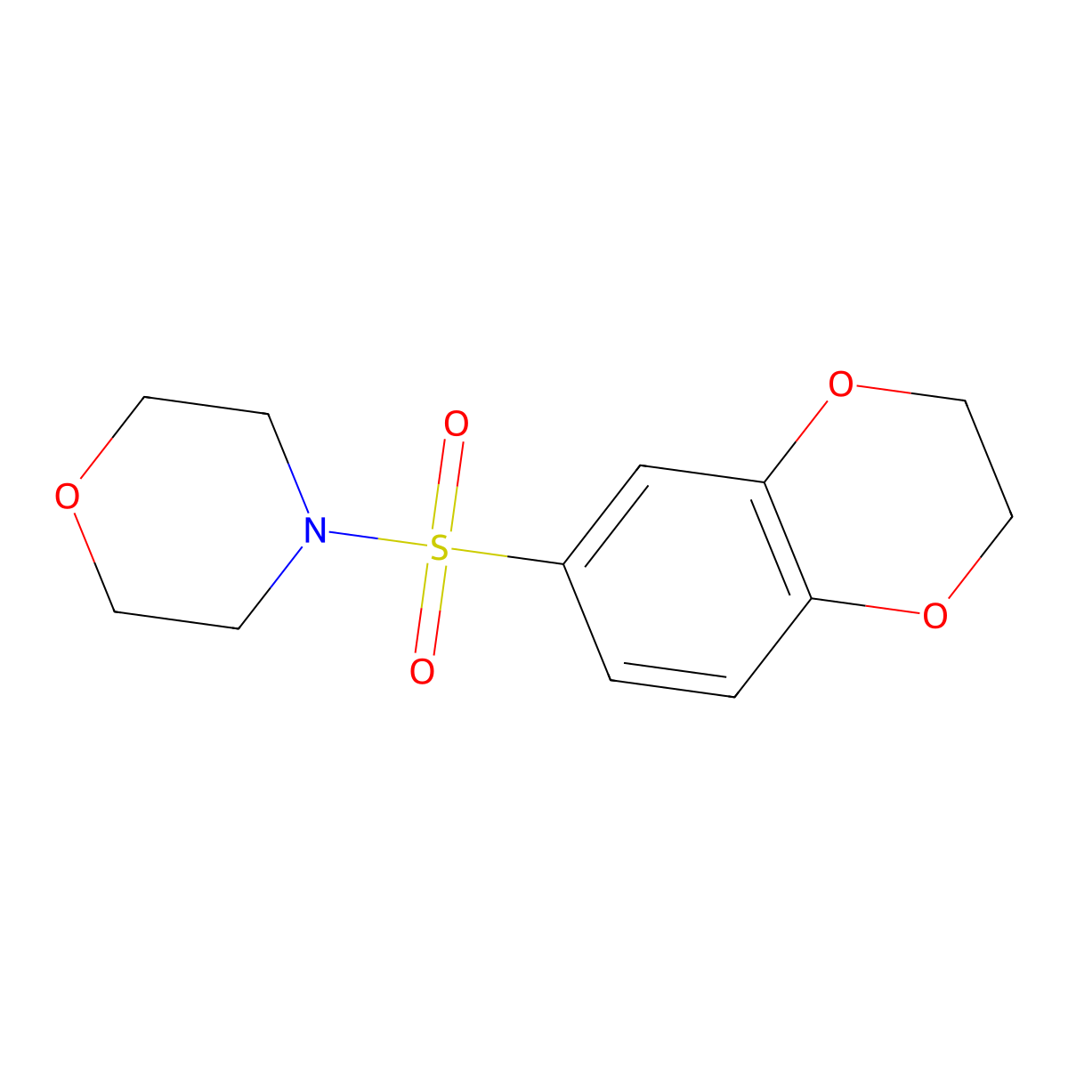 4-(2,3-Dihydro-1,4-benzodioxin-6-ylsulfonyl)morpholine molecular structure, CAS 5318-93-4