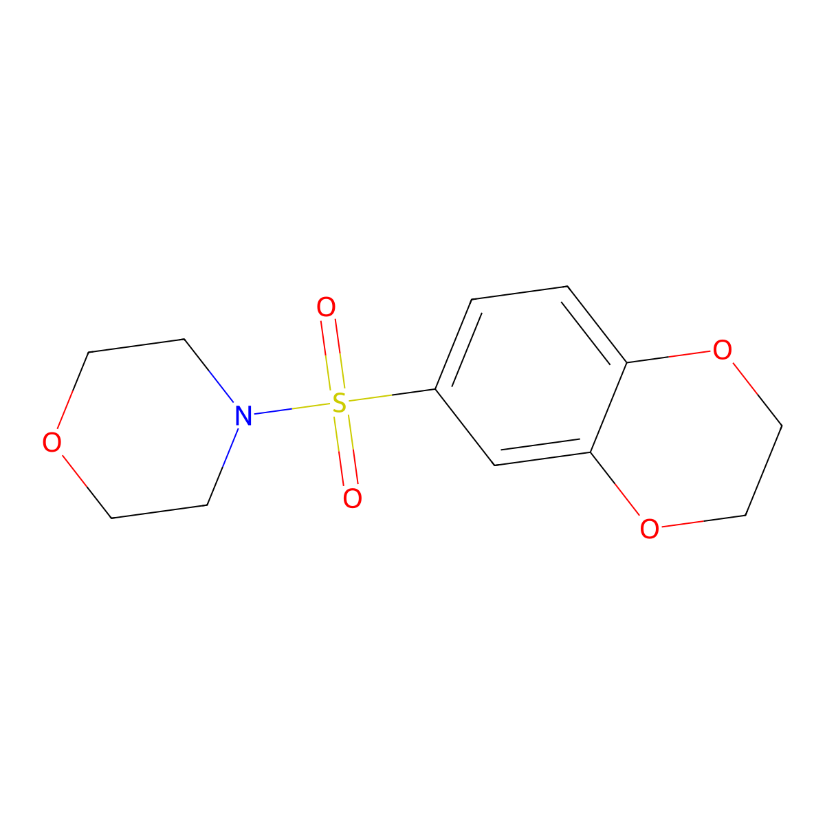 4-(2,3-Dihydro-1,4-benzodioxin-6-ylsulfonyl)morpholine molecular structure, CAS 5318-93-4