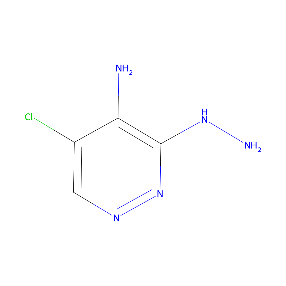 5-Chloro-3-hydrazinylpyridazin-4-amine molecular structure, CAS 53180-75-9