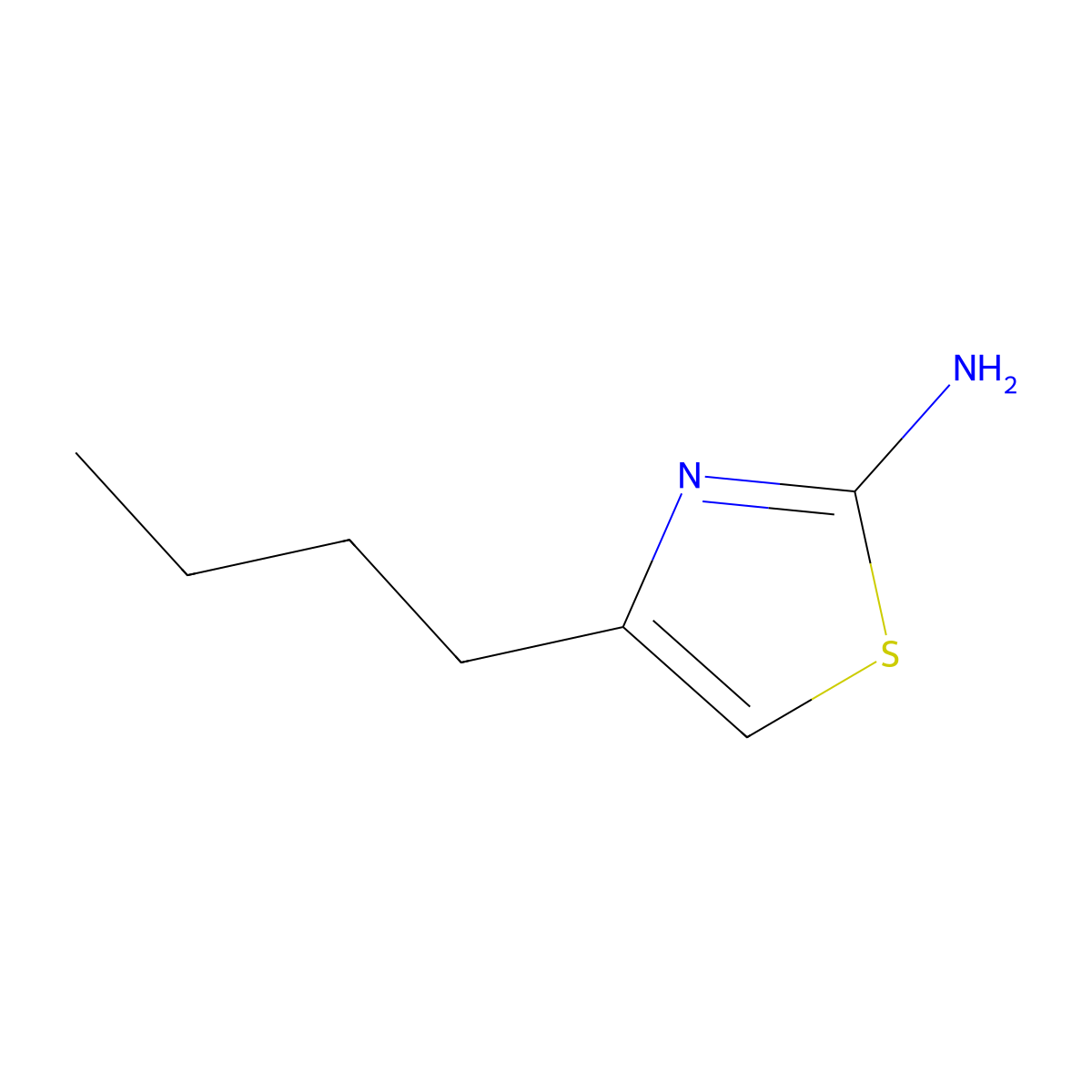 4-Butyl-1,3-thiazol-2-amine molecular structure, CAS 53181-04-7