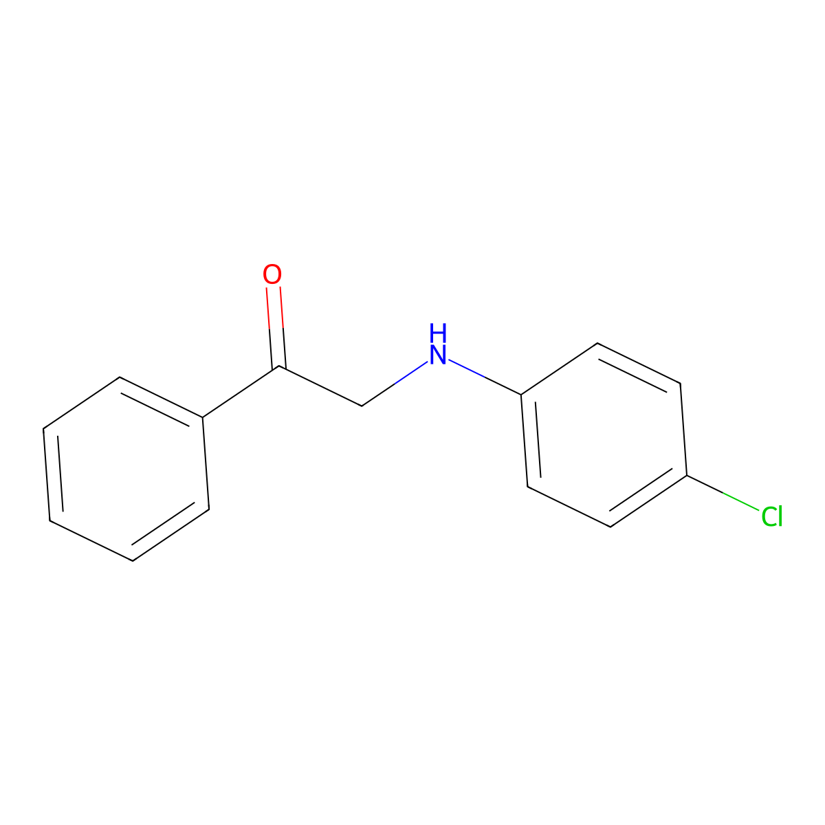 2-(4-Chloroanilino)-1-phenyl-1-ethanone molecular structure, CAS 53181-22-9