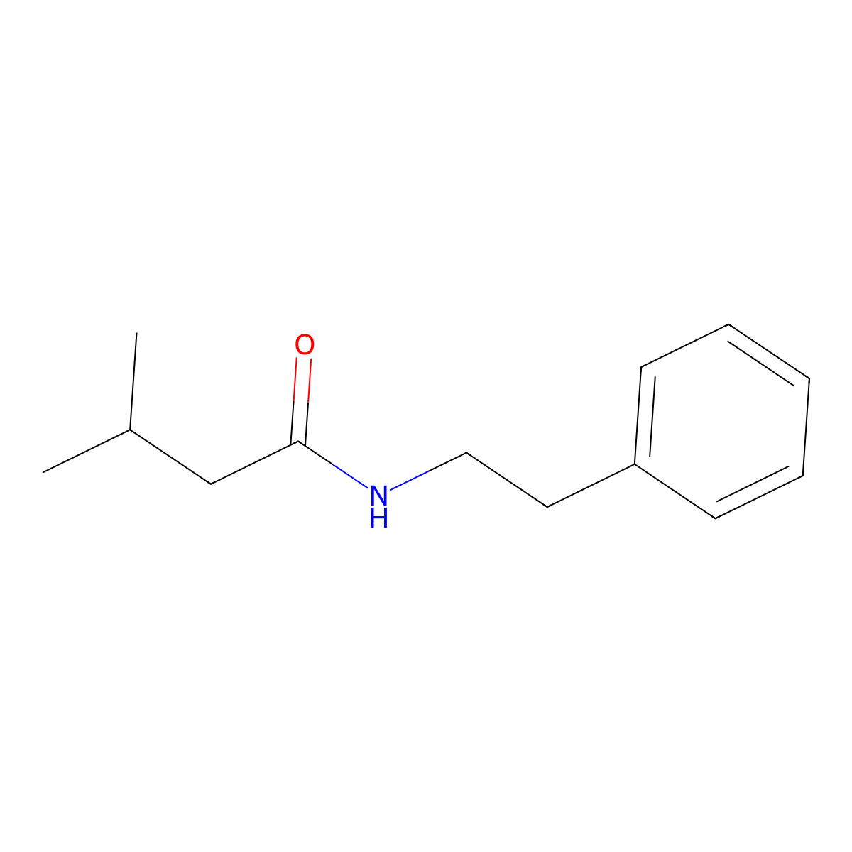 3-Methyl-n-(2-phenylethyl)butanamide molecular structure, CAS 53181-99-0