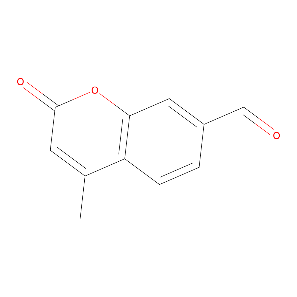 4-Methyl-2-oxo-2H-chromene-7-carbaldehyde molecular structure, CAS 53183-53-2