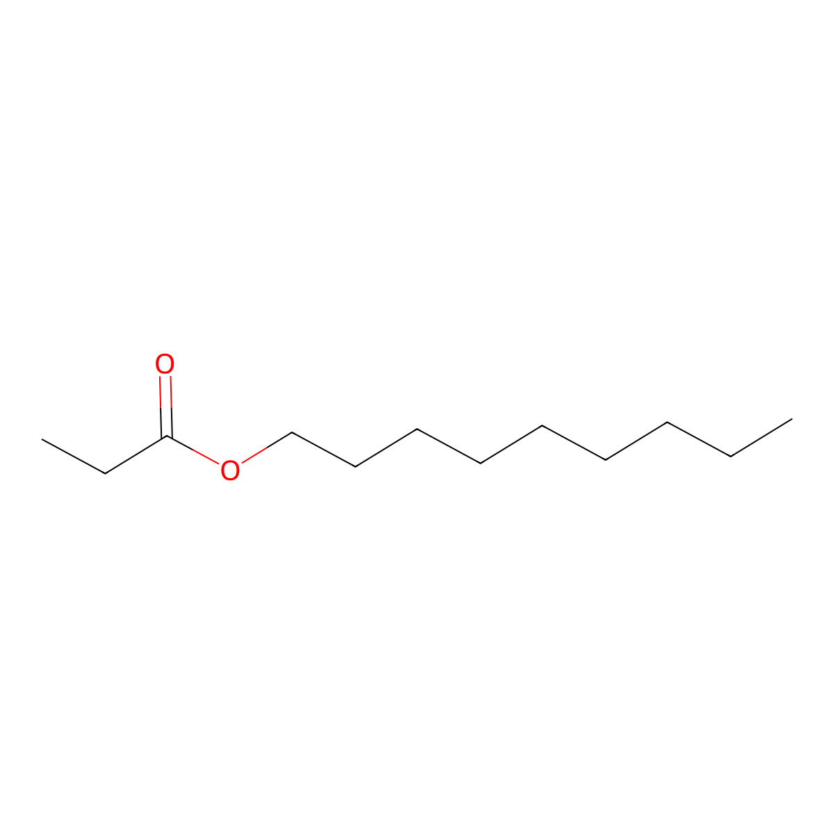 Nonyl propionate molecular structure, CAS 53184-67-1