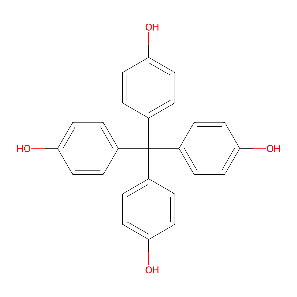 4,4',4'',4'''-Methanetetrayltetraphenol molecular structure, CAS 53184-78-4