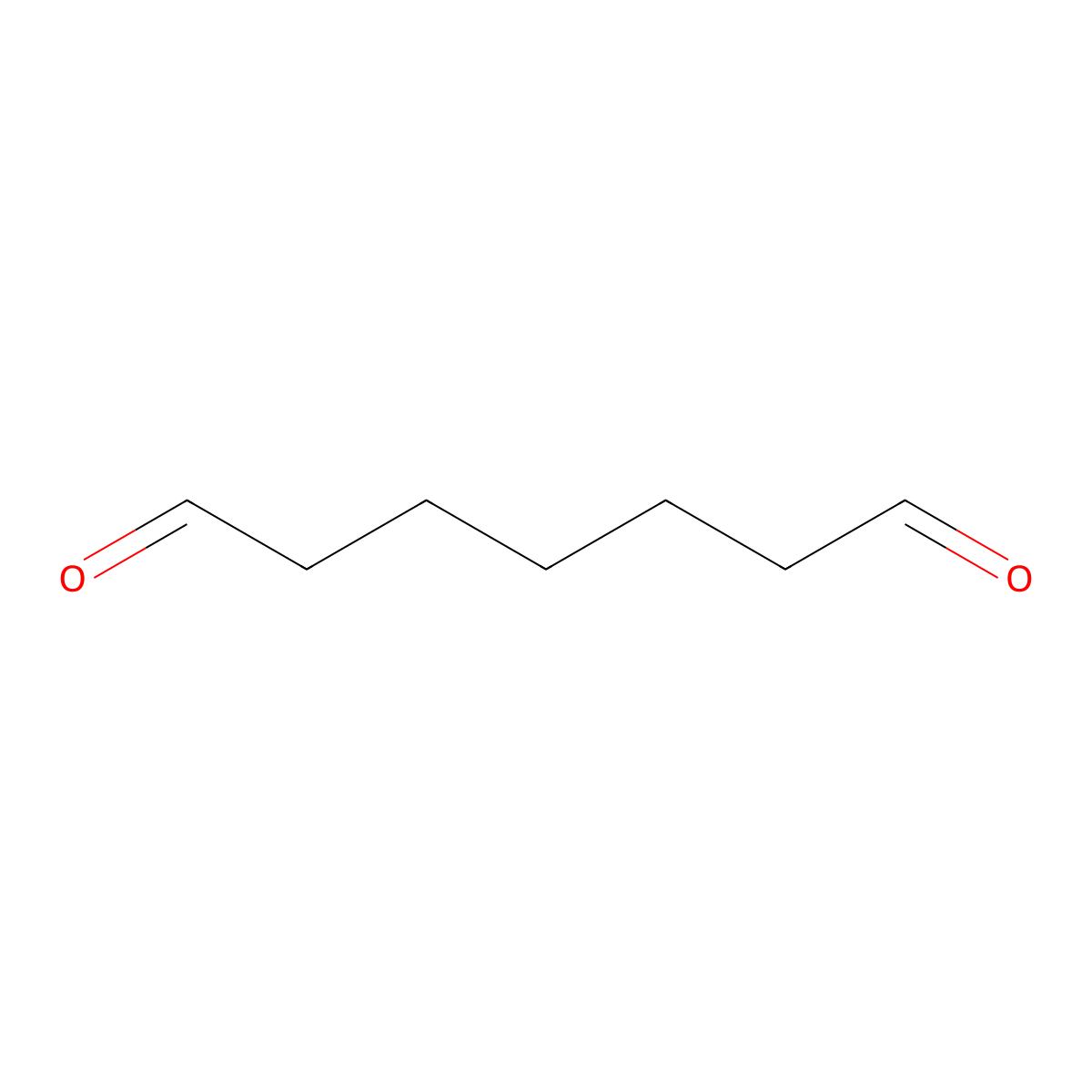 Heptanedial molecular structure, CAS 53185-69-6