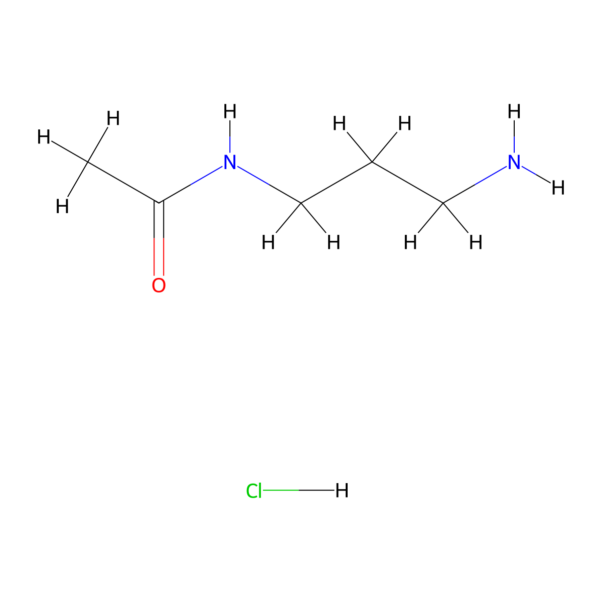 N-(3-aminopropyl)acetamide hydrochloride molecular structure, CAS 53186-44-0