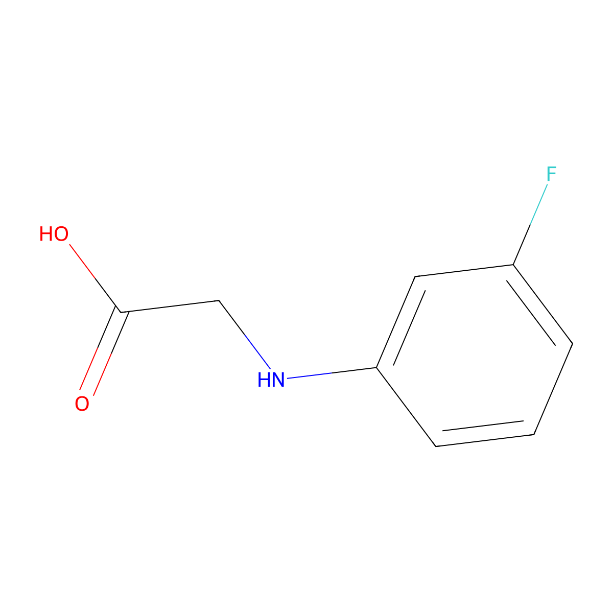 2-(3-Fluorophenylamino)acetic acid molecular structure, CAS 5319-43-7