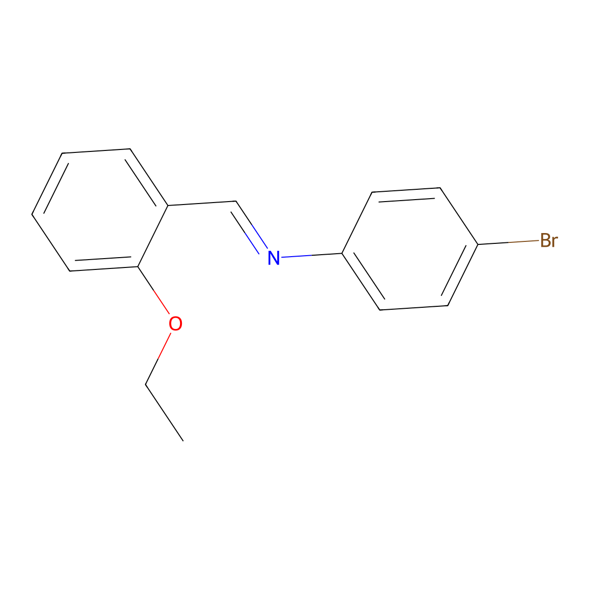 N-(4-bromophenyl)-1-(2-ethoxyphenyl)methanimine molecular structure, CAS 5319-56-2