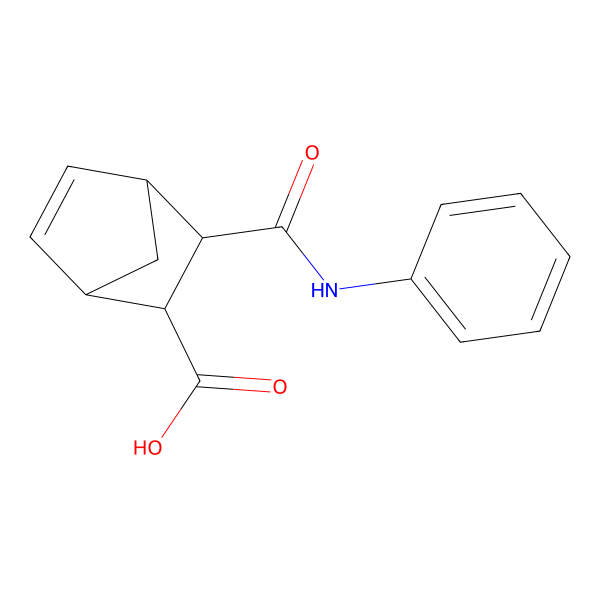 3-(N-Phenylcarbamoyl)-5-norbornene-2-carboxylic acid molecular structure, CAS 53193-34-3