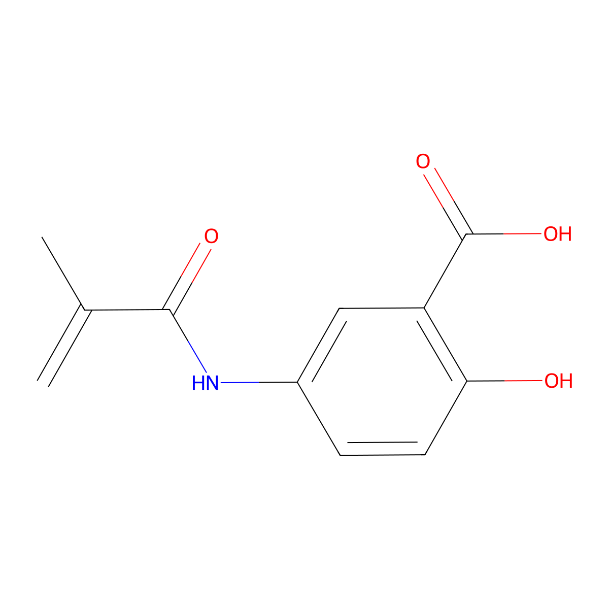 N-methacryloyl-5-aminosalicylic acid molecular structure, CAS 53193-87-6