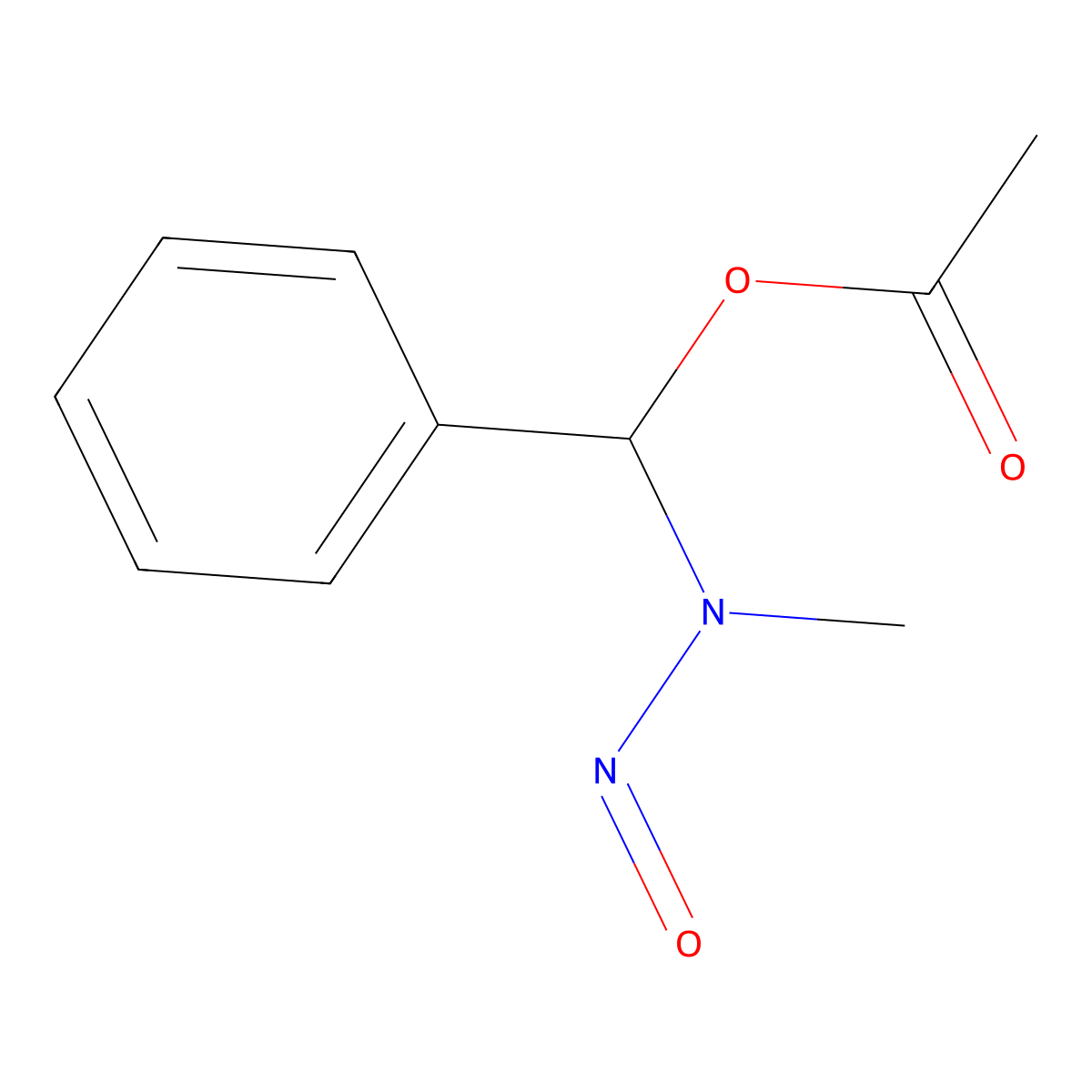 N-nitroso(acetoxybenzyl)methylamine molecular structure, CAS 53198-46-2
