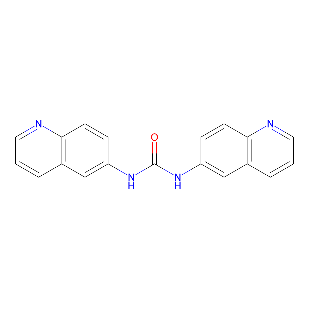 1,3-Di-6-quinolylurea molecular structure, CAS 532-05-8