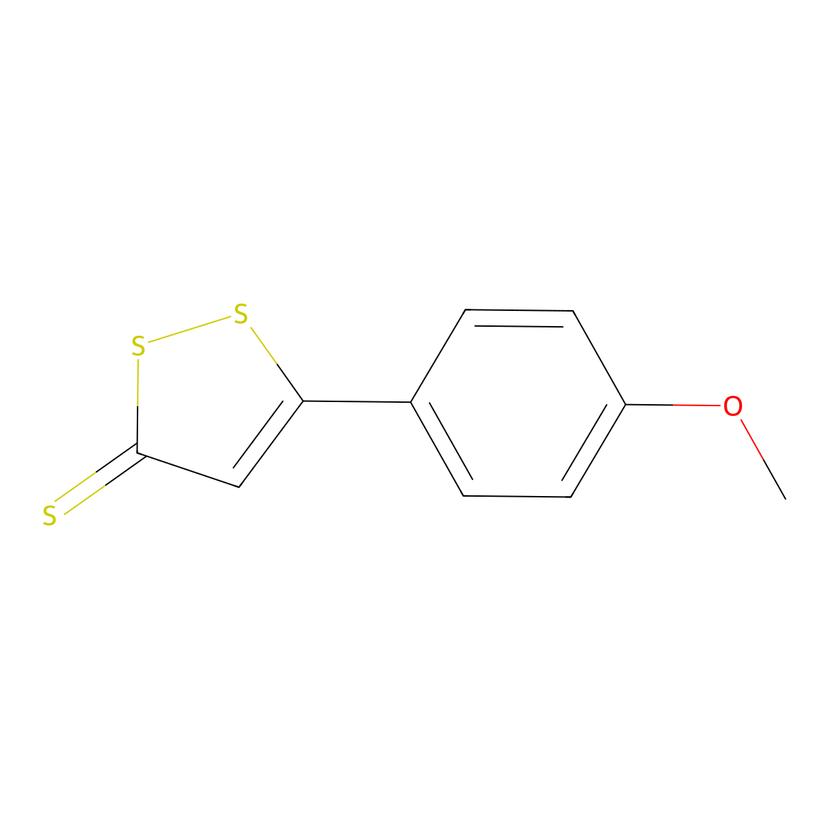 5-(4-methoxyphenyl)-3H-1,2-dithiole-3-thione molecular structure, CAS 532-11-6