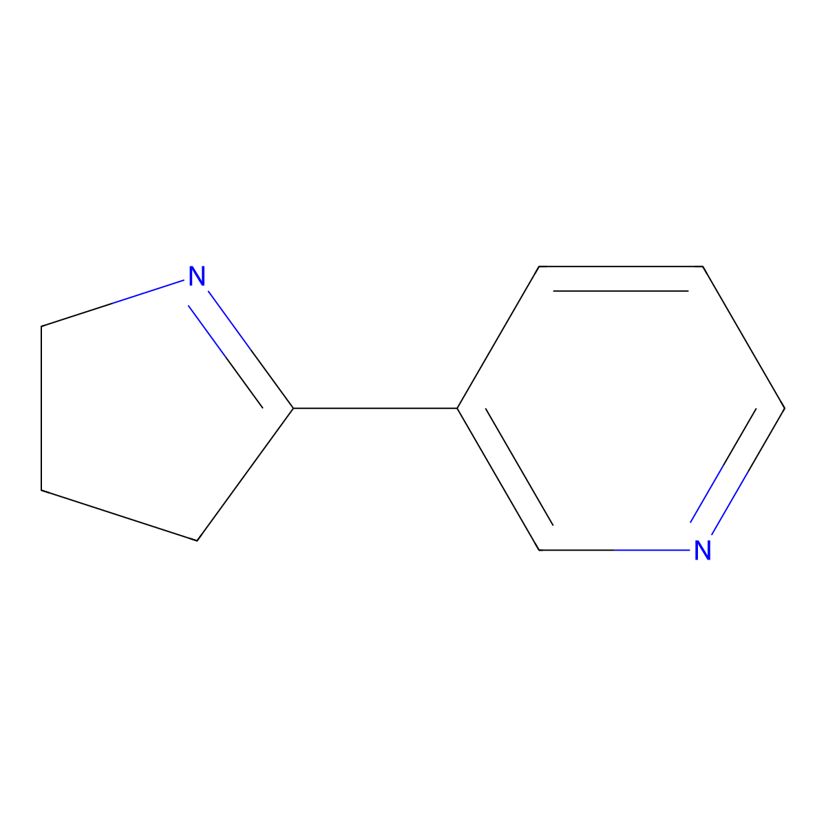 Myosmine molecular structure, CAS 532-12-7