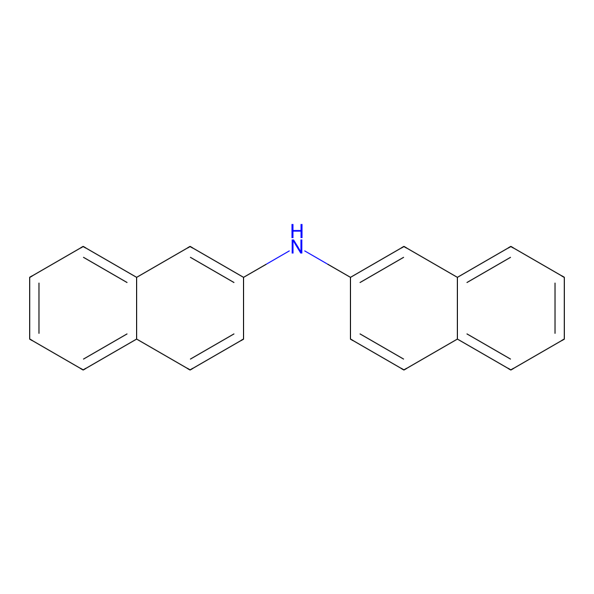 beta,beta'-Dinaphthylamine molecular structure, CAS 532-18-3