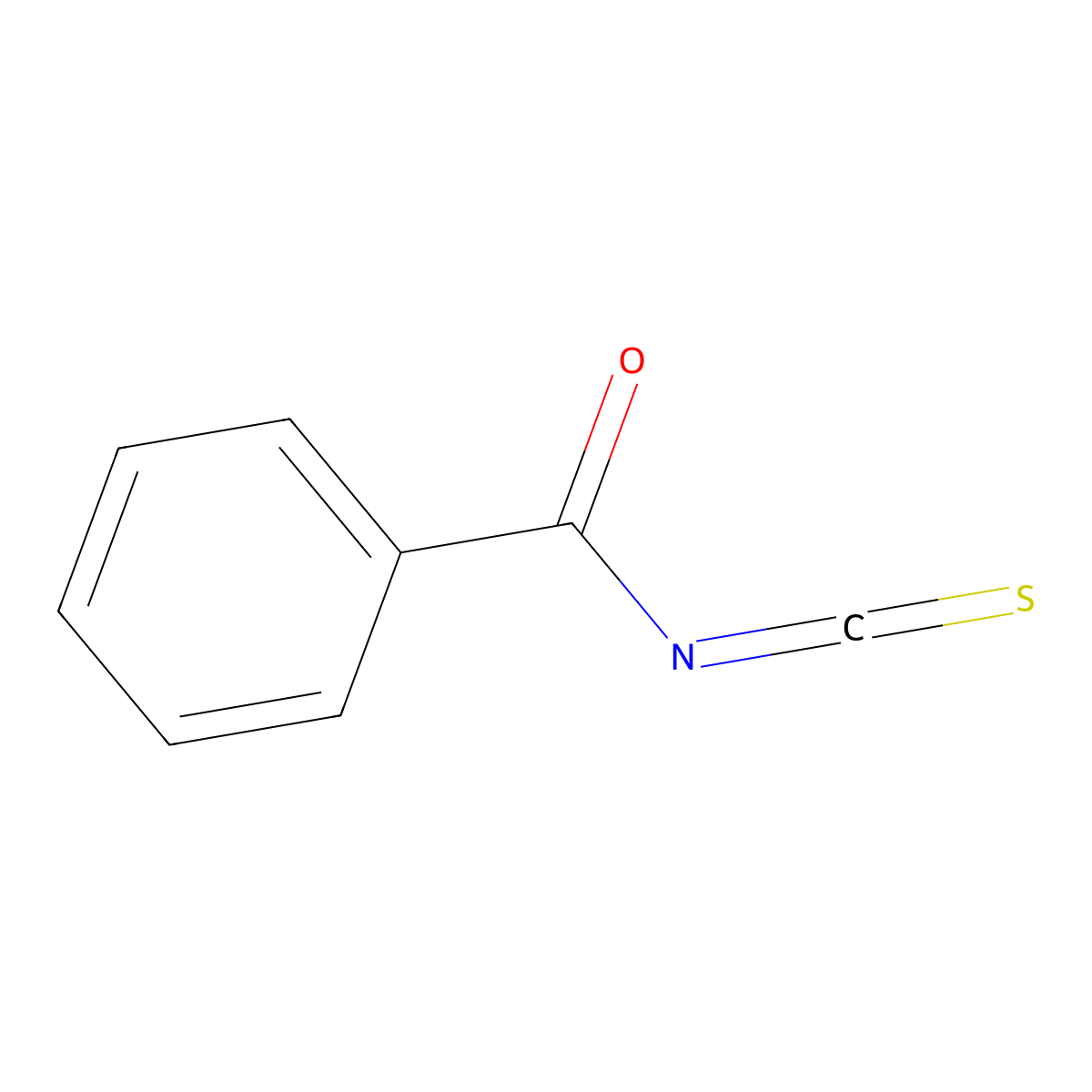 Benzoyl isothiocyanate molecular structure, CAS 532-55-8