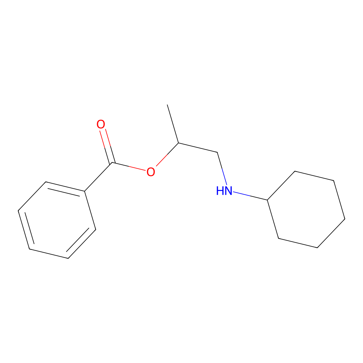 Hexylcaine molecular structure, CAS 532-77-4