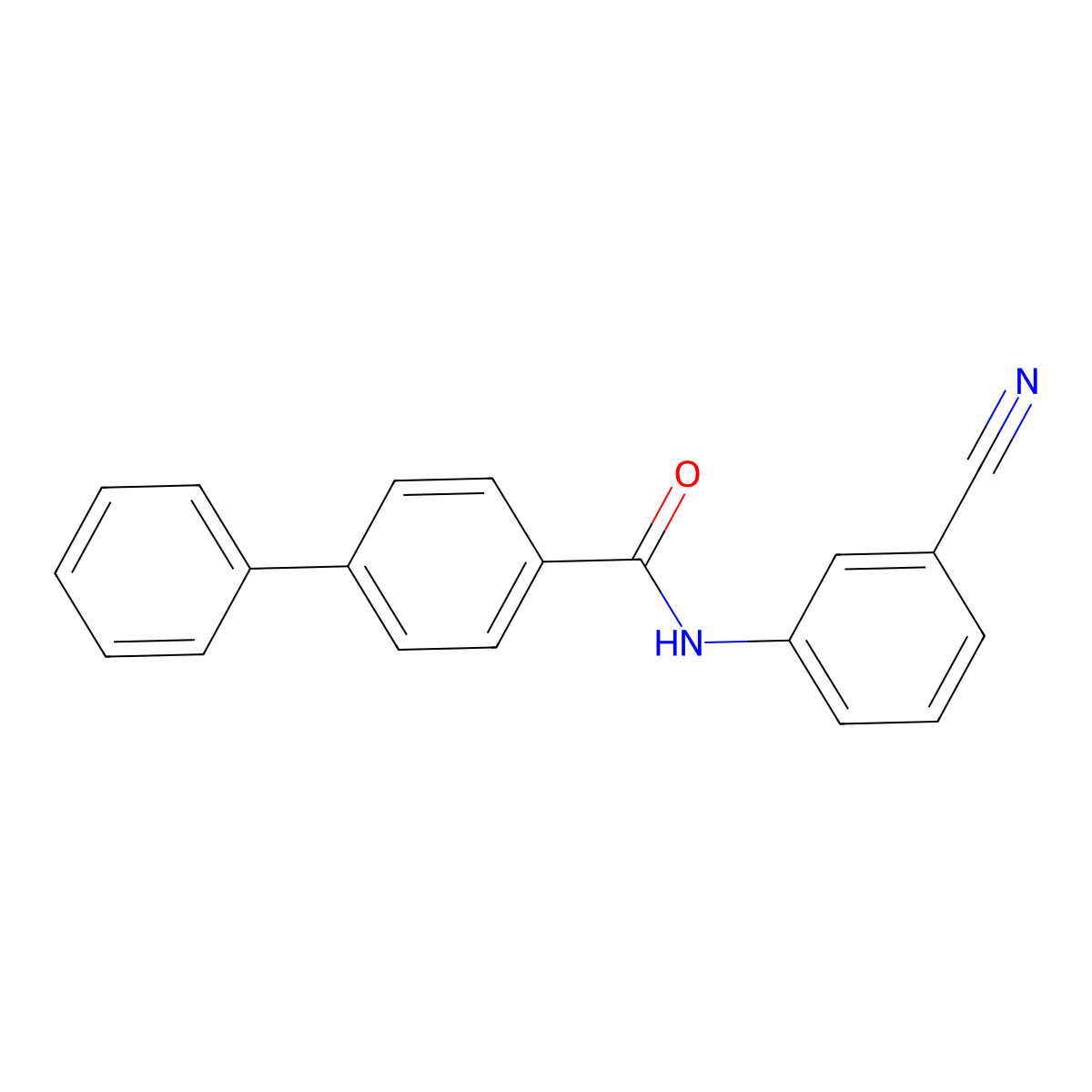 N-(3-Cyanophenyl)-4-phenyl-benzamide molecular structure, CAS 5320-08-1