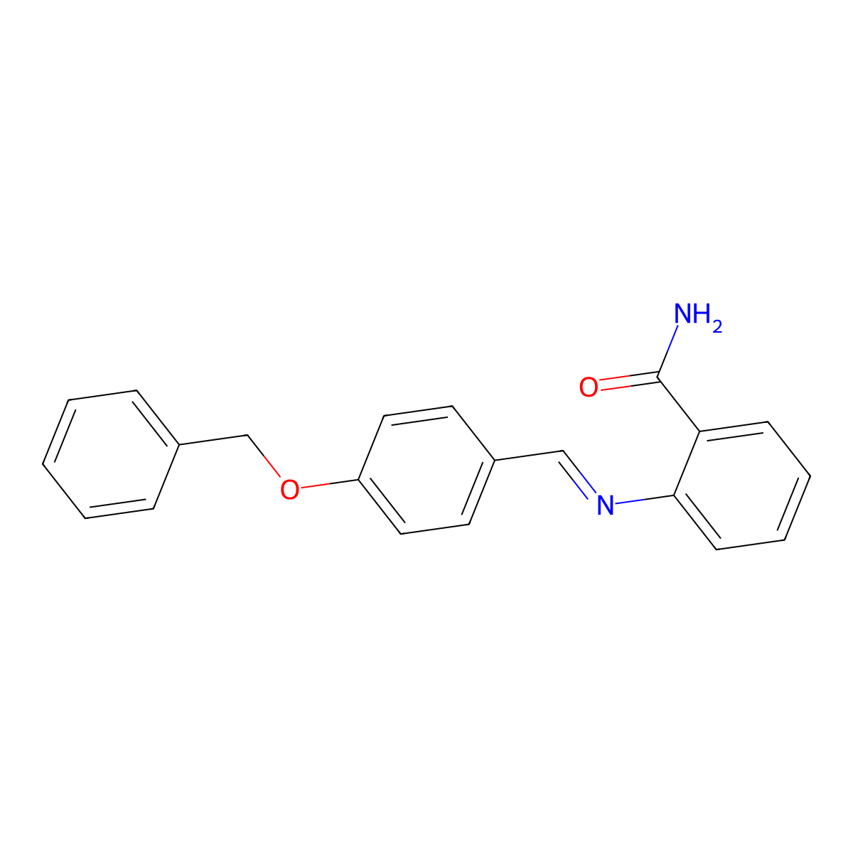 2-[(4-Phenylmethoxyphenyl)methylideneamino]benzamide molecular structure, CAS 5320-16-1