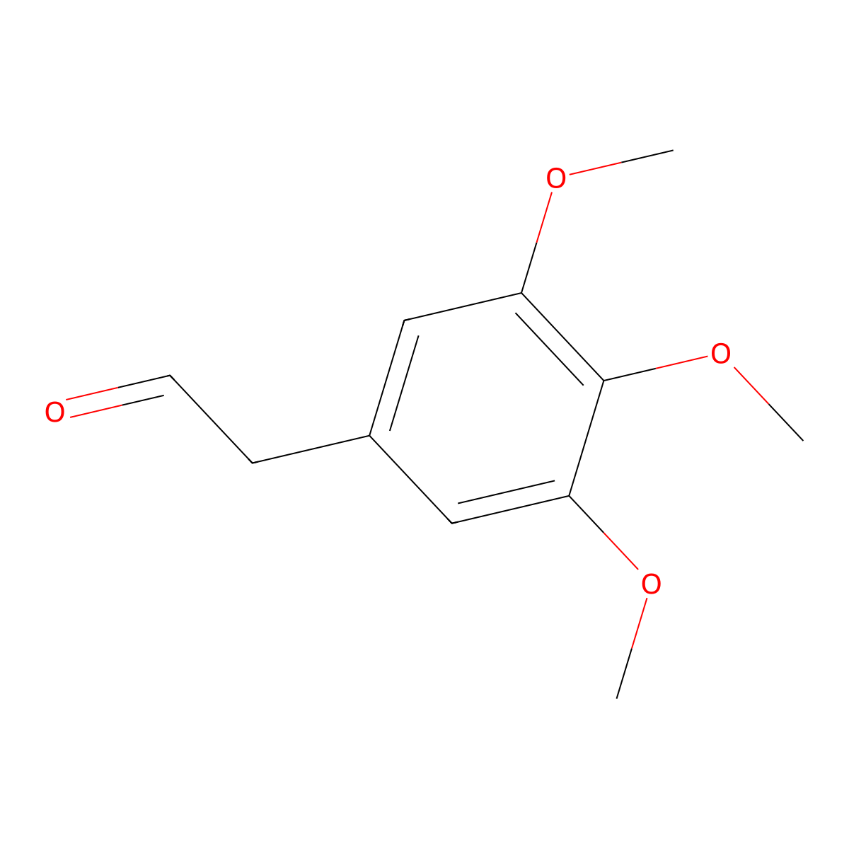 3,4,5-Trimethoxyphenylacetaldehyde molecular structure, CAS 5320-31-0