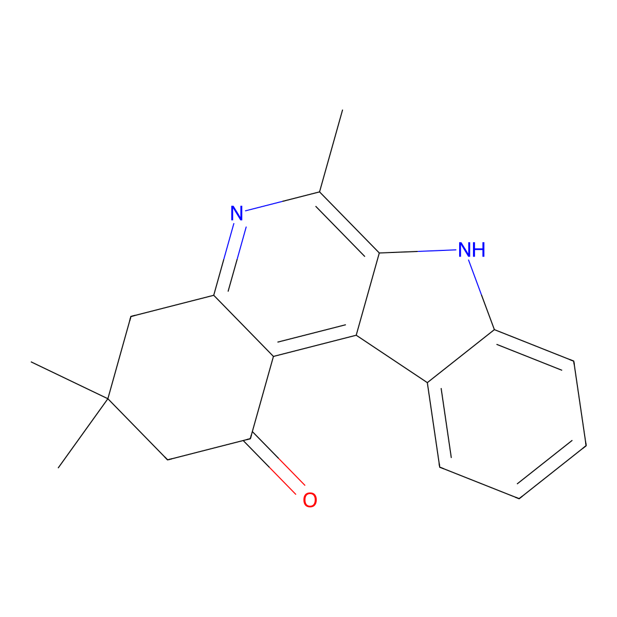3,3,6-trimethyl-2,3,4,7-tetrahydro-1H-indolo[2,3-c]quinolin-1-one molecular structure, CAS 5320-37-6