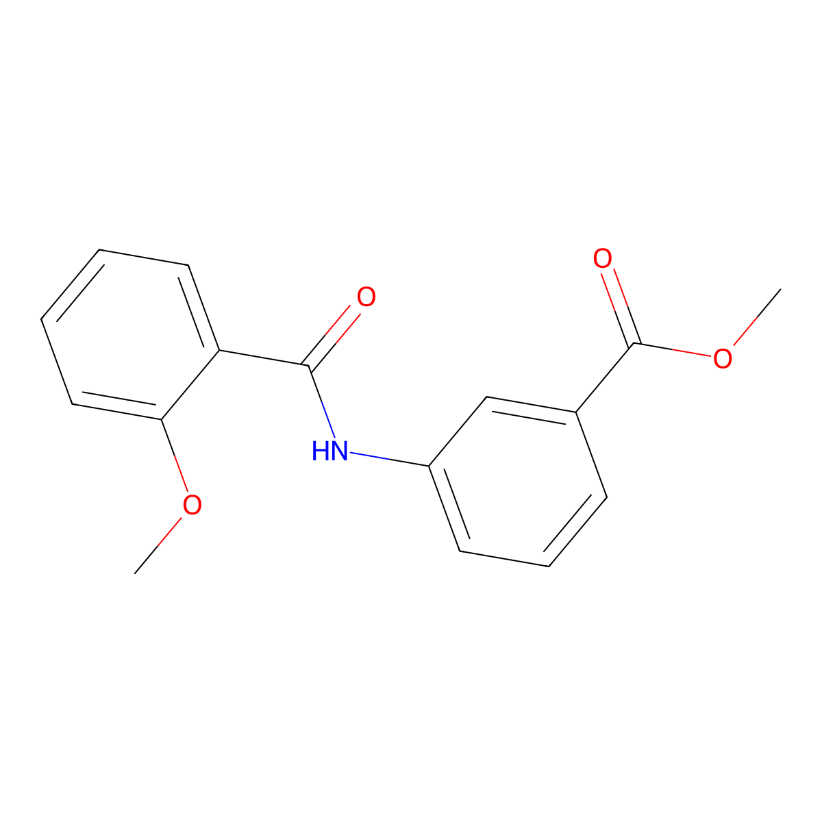 Methyl 3-[(2-methoxybenzoyl)amino]benzoate molecular structure, CAS 5320-59-2