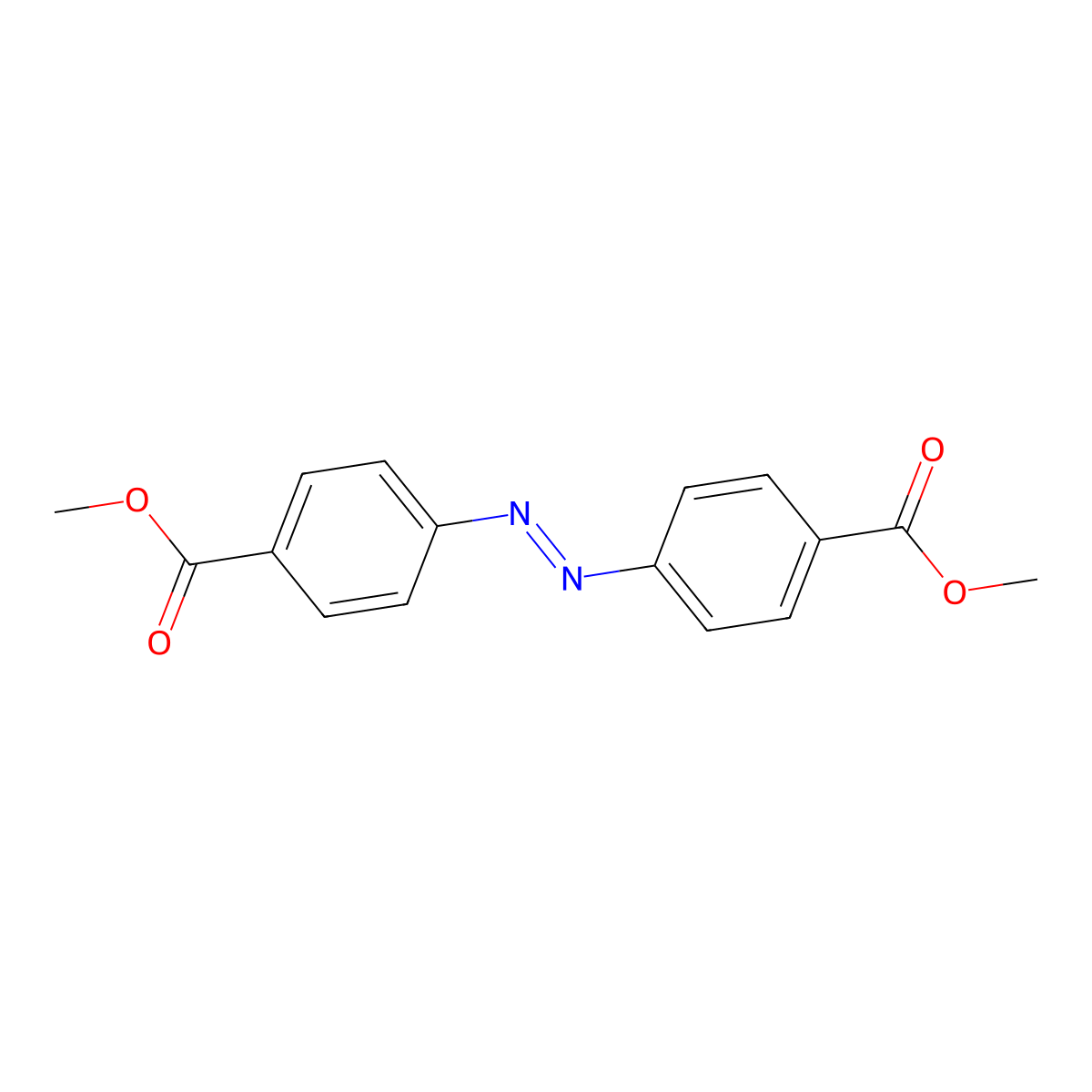 Azobenzene-4,4'-dicarboxylic Acid Dimethyl Ester molecular structure, CAS 5320-91-2
