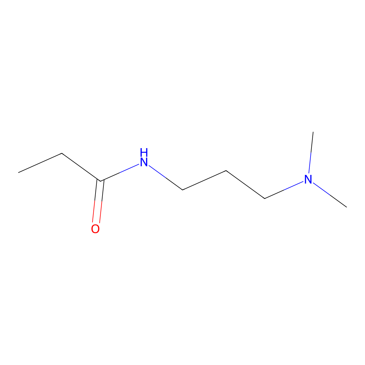 Propanamide, N-(3-(dimethylamino)propyl)- molecular structure, CAS 53201-66-4