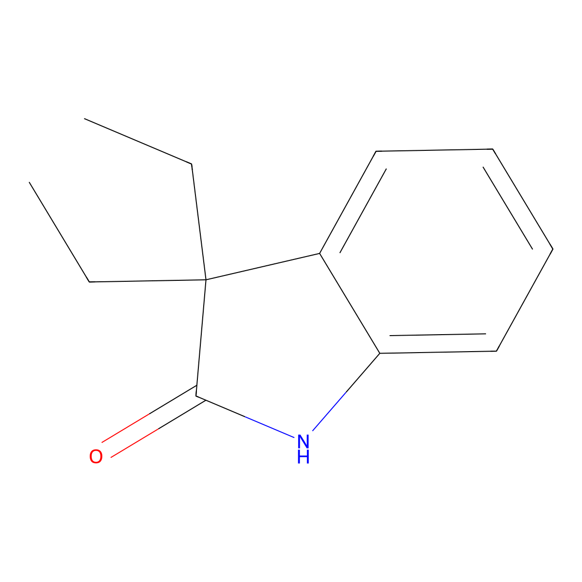 3,3-diethyl-2,3-dihydro-1H-indol-2-one molecular structure, CAS 53204-33-4