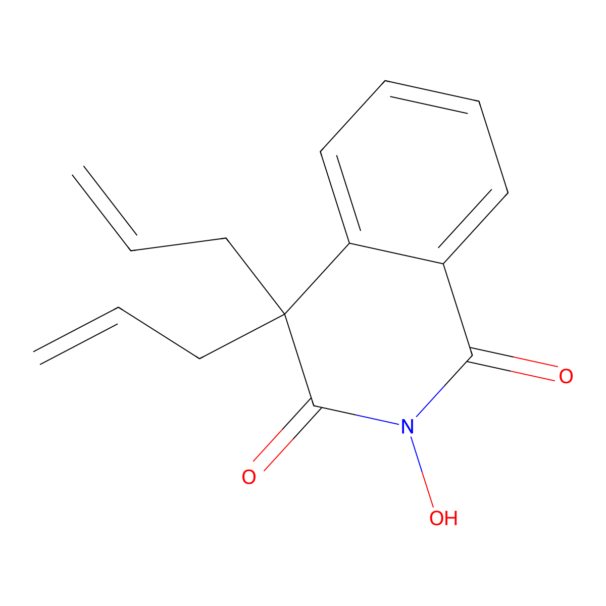 4,4-Diallyl-2-hydroxyisoquinoline-1,3(2H,4H)-dione molecular structure, CAS 53204-51-6