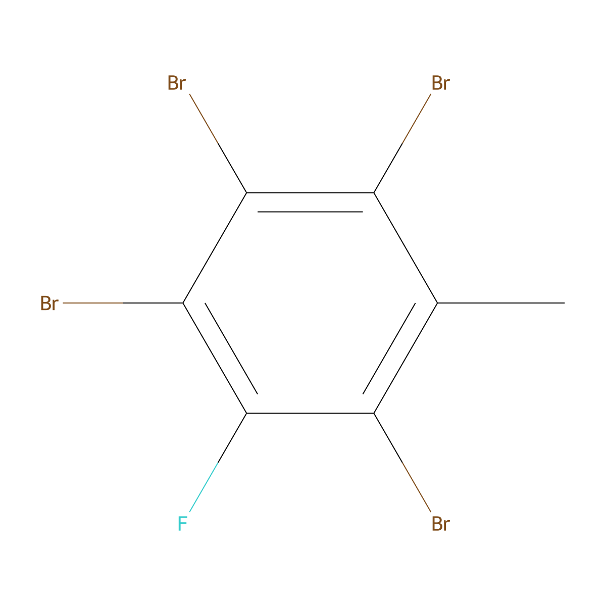 1,2,3,5-Tetrabromo-4-fluoro-6-methylbenzene molecular structure, CAS 53205-14-4