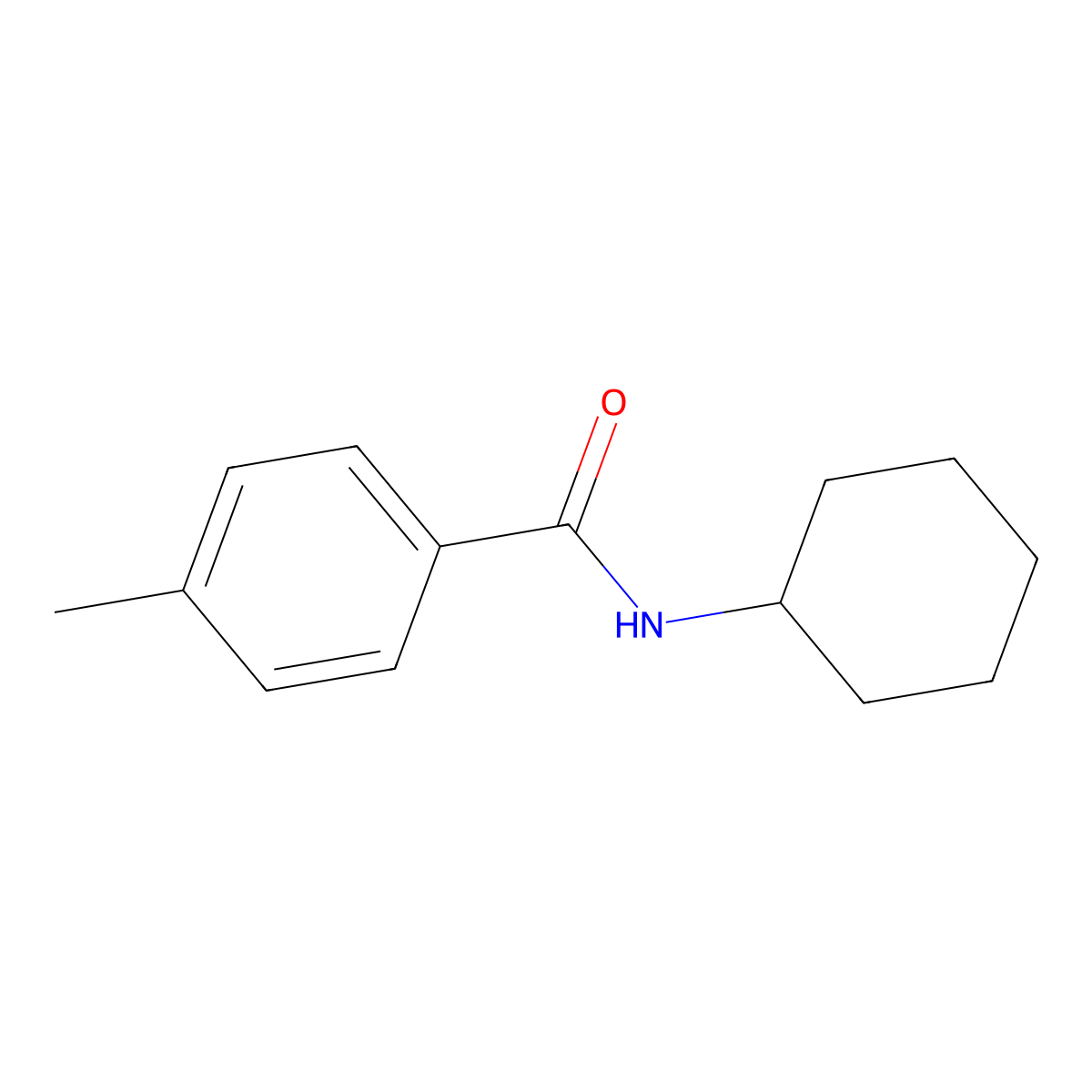 N-Cyclohexyl-4-methylbenzamide molecular structure, CAS 53205-68-8