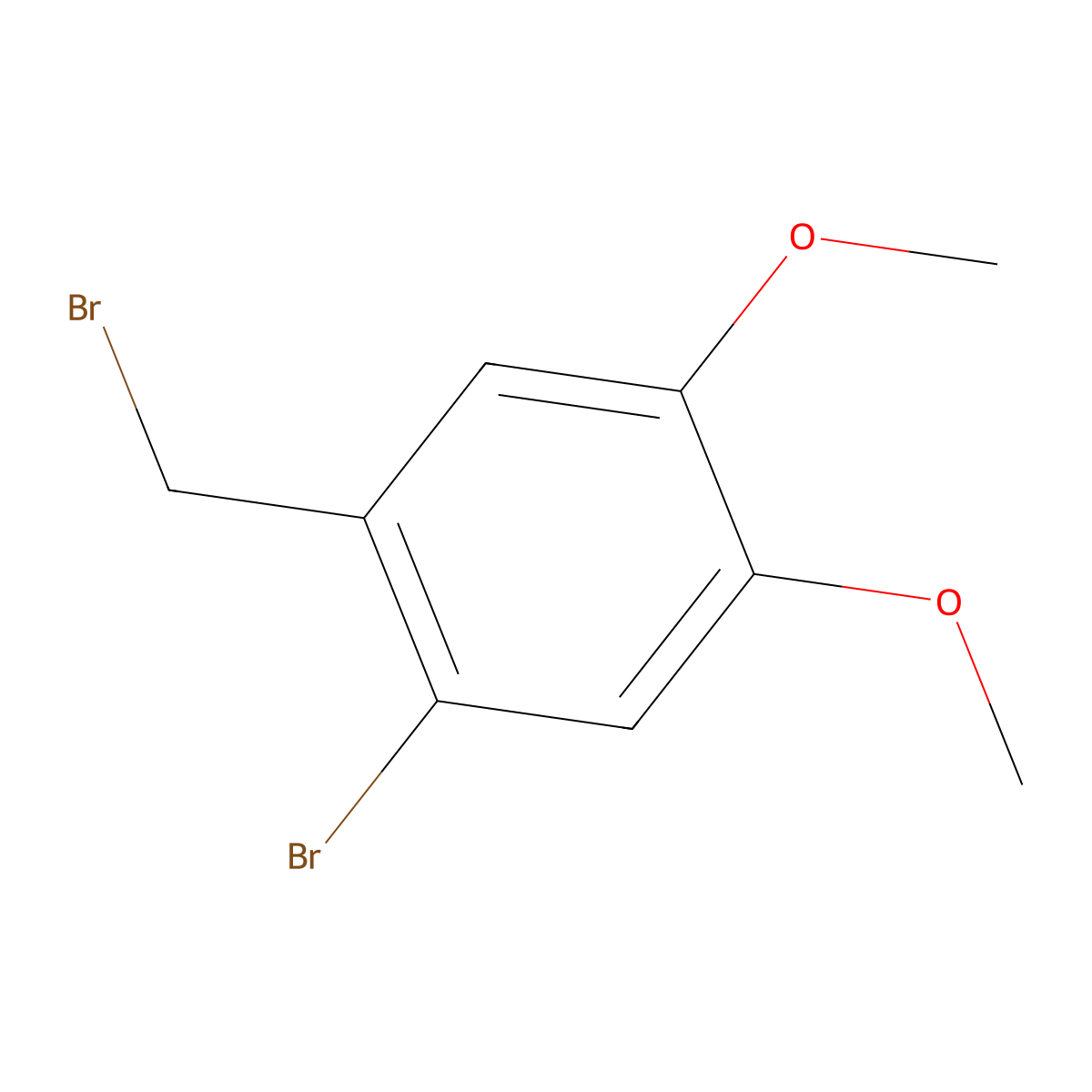 2-Bromo-4,5-dimethoxybenzyl bromide molecular structure, CAS 53207-00-4