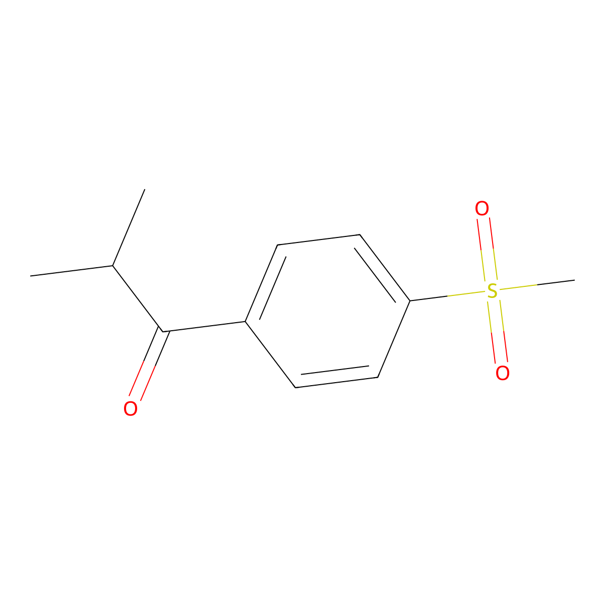 2-Methyl-1-[4-(methylsulfonyl)phenyl]-1-propanone molecular structure, CAS 53207-59-3