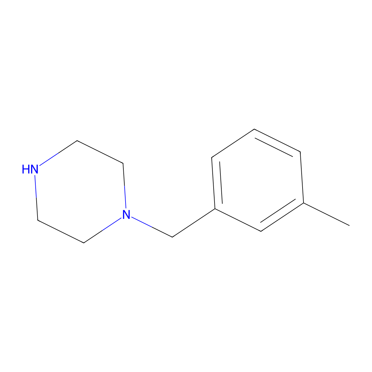3-Methylbenzylpiperazine molecular structure, CAS 5321-48-2