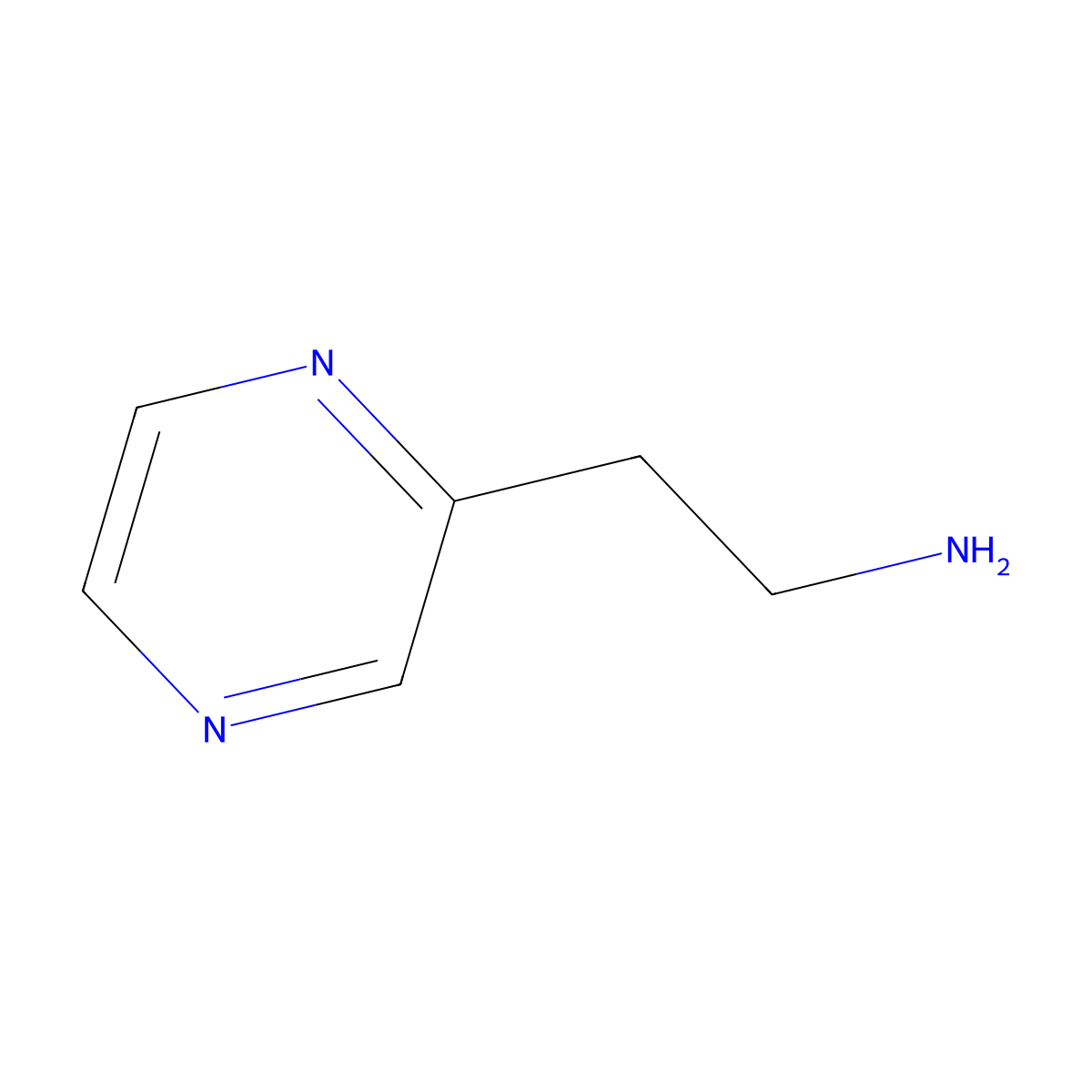 2-(Pyrazin-2-yl)ethan-1-amine molecular structure, CAS 5321-59-5