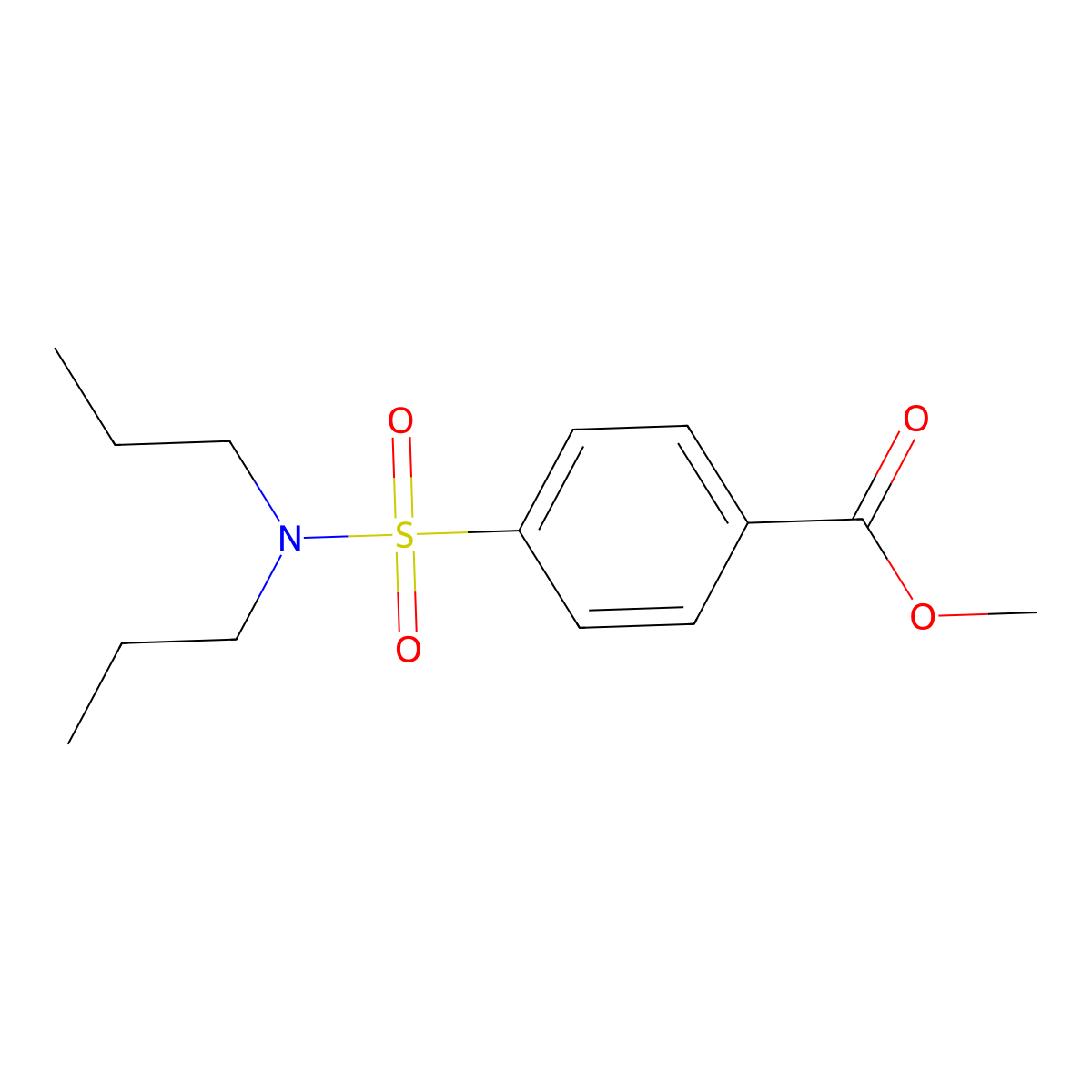 Methyl 4-[(dipropylamino)sulfonyl]benzoate molecular structure, CAS 53212-75-2