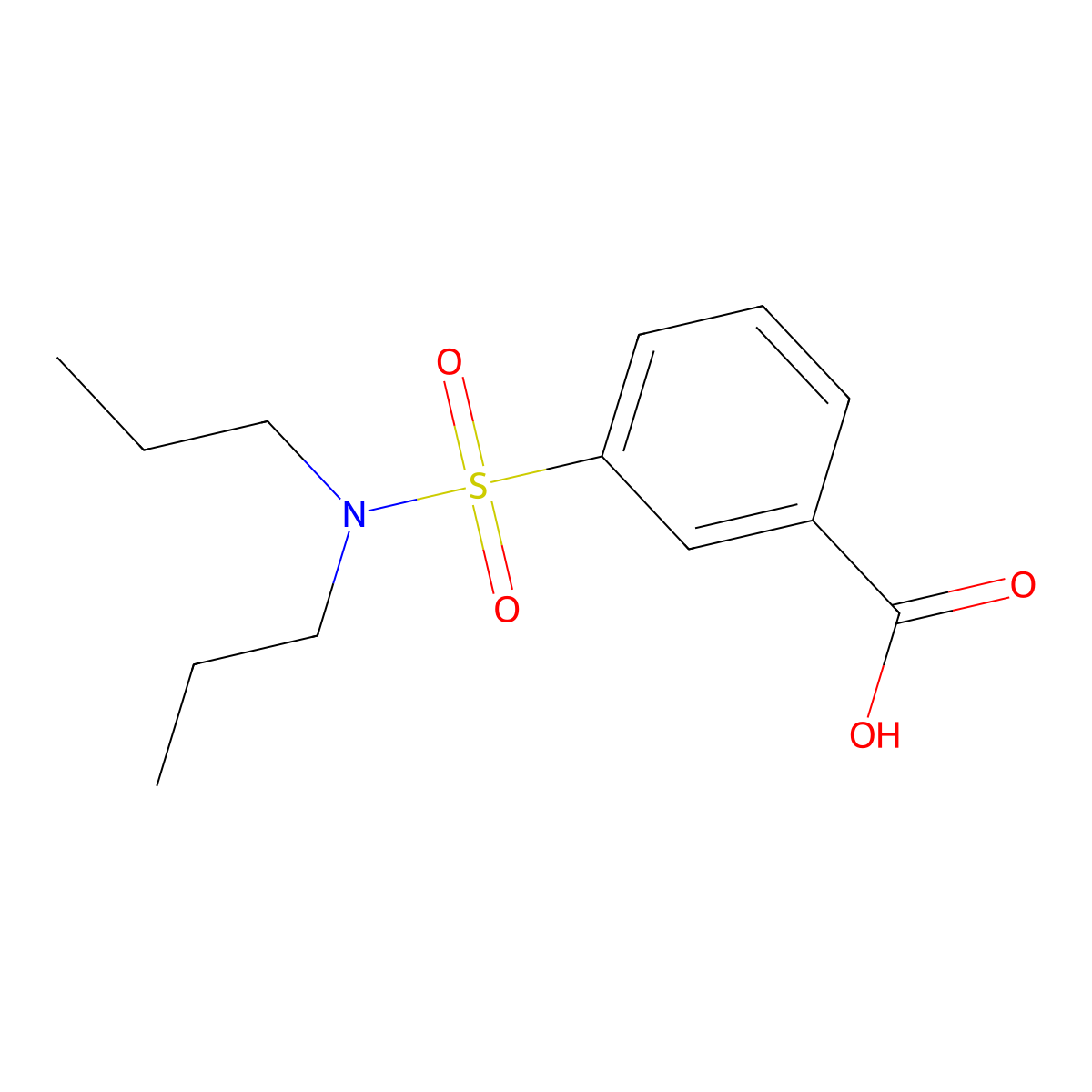 3-(dipropylsulfamoyl)benzoic Acid molecular structure, CAS 53212-78-5