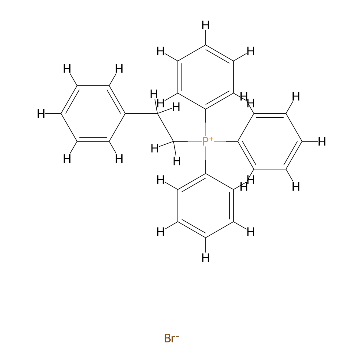 Phenethyltriphenylphosphonium bromide molecular structure, CAS 53213-26-6