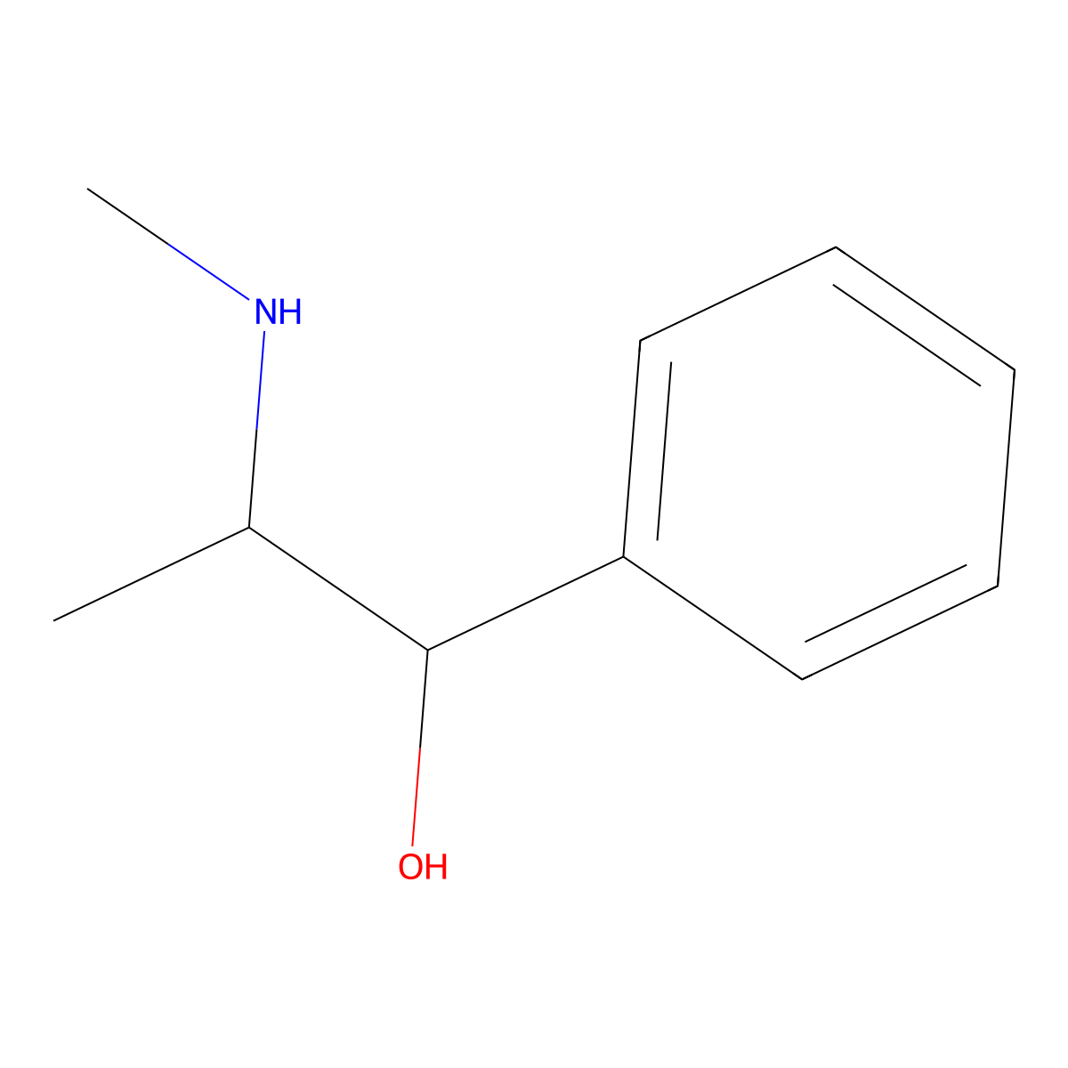 DL-Ephedrine molecular structure, CAS 53214-57-6