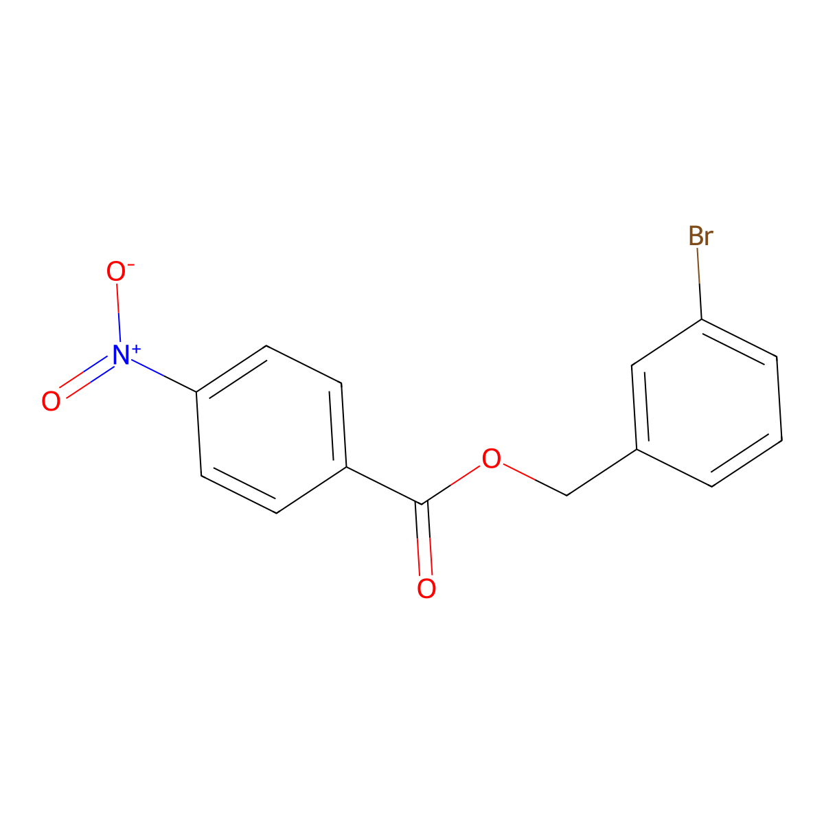 4-Nitrobenzoic acid 3-bromobenzyl ester molecular structure, CAS 53218-04-5