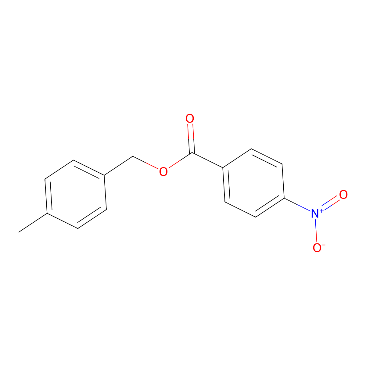 4-Nitrobenzoic acid 4-methylbenzyl ester molecular structure, CAS 53218-09-0