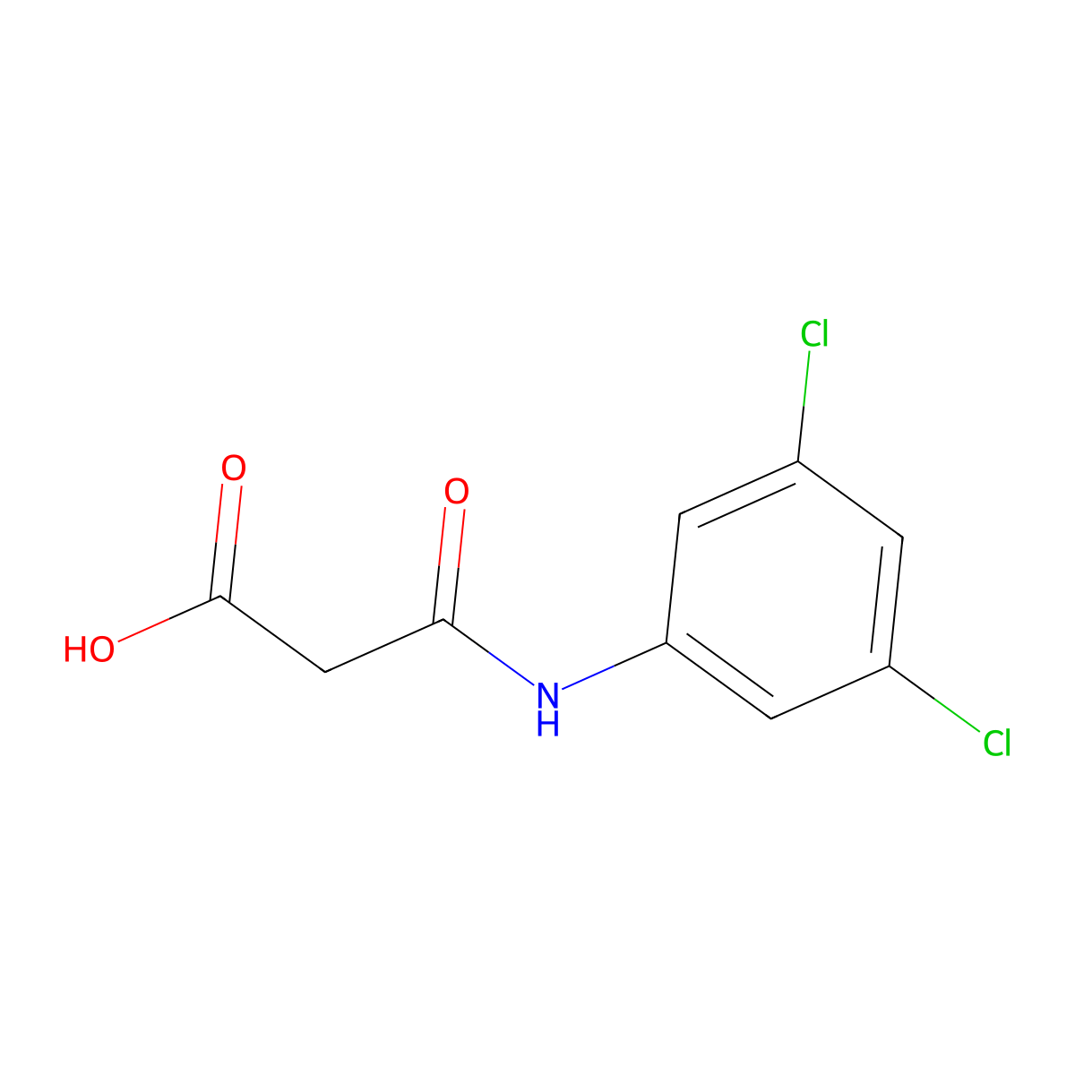 3-[(3,5-Dichlorophenyl)amino]-3-oxopropanoic acid molecular structure, CAS 53219-94-6