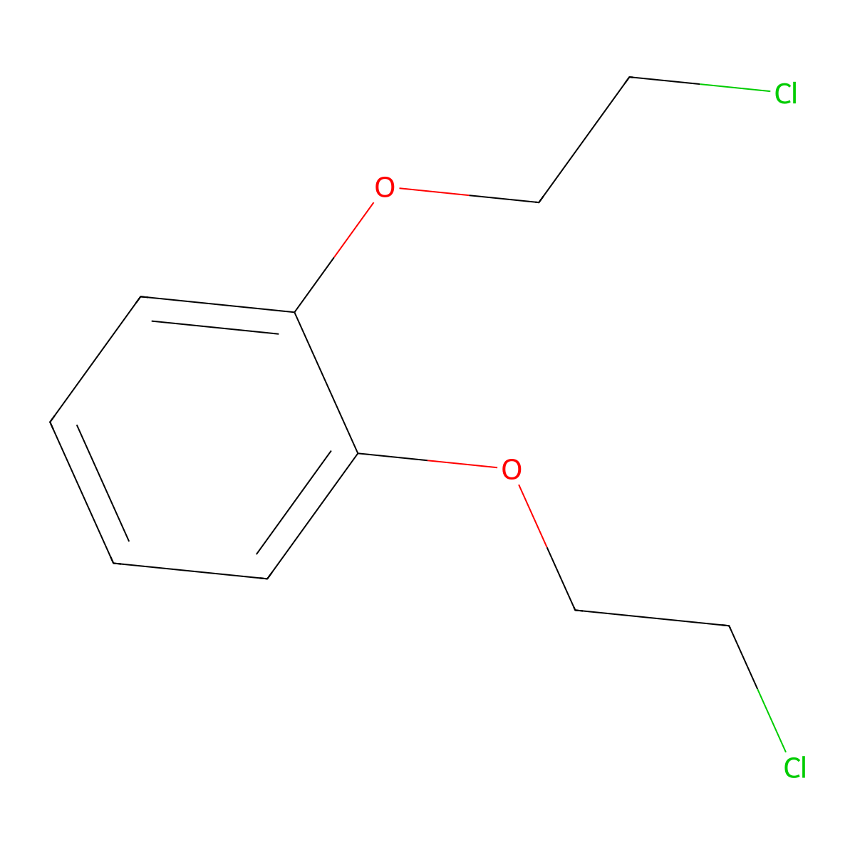 1,2-Bis(2-chloroethoxy)benzene molecular structure, CAS 53219-99-1