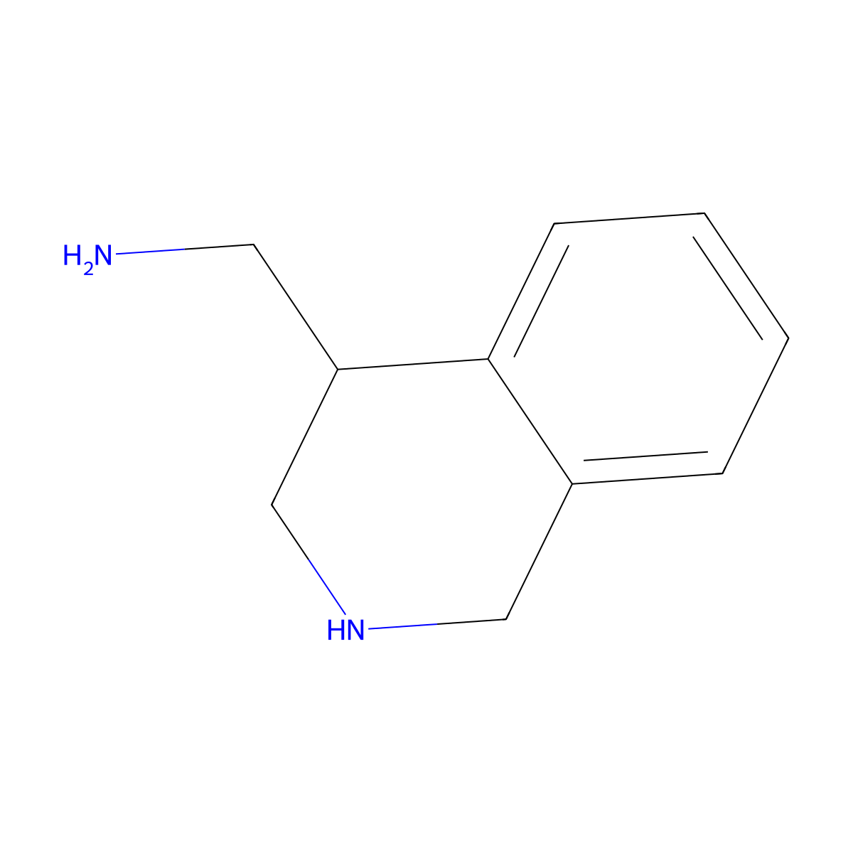 (1,2,3,4-Tetrahydroisoquinolin-4-yl)methanamine molecular structure, CAS 5322-17-8